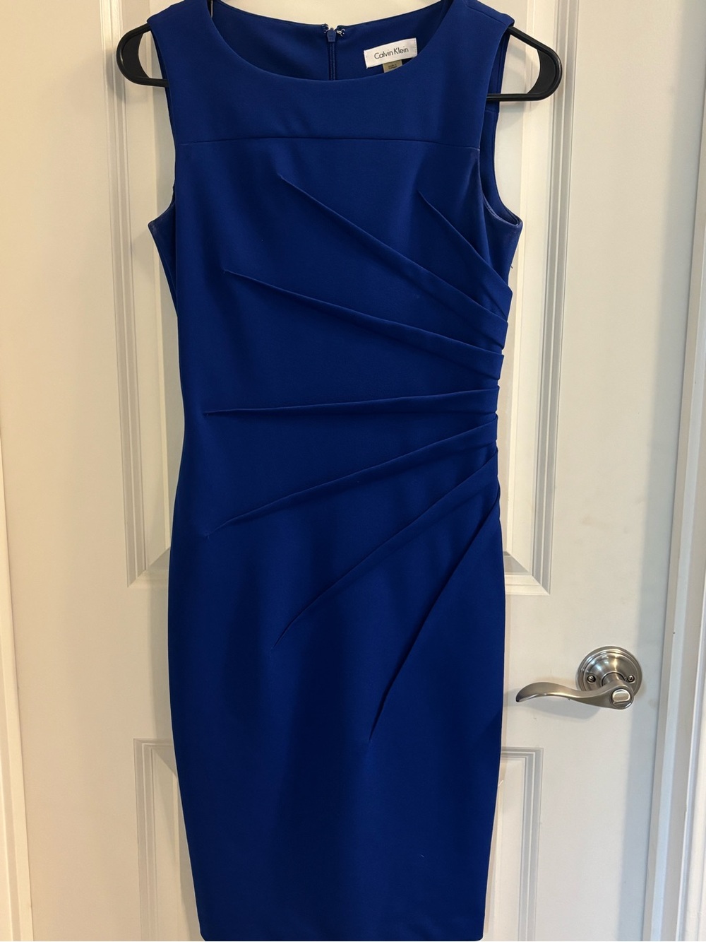 Calvin Klein Cobalt Blue Sleeveless Sheath Dress